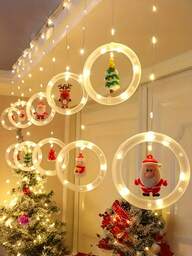 1 套圣诞 LED 窗帘灯，LED 圣诞装饰灯串，圣诞树 + 雪人 + 驯鹿 + 圣诞老人和圣诞帽设计，悬挂窗帘灯 LED 灯，适用于窗户装饰/星灯/室内家居/卧室/客厅/露营/派对装饰/节日气氛照明/圣诞装饰，圣诞树礼品装饰 - 带黄色闪烁效果的节日礼物 - 理想的圣诞装饰和节日！圣诞装饰圣诞节装饰圣诞树礼品装饰感恩节婚礼家居装饰家居装饰秋季装饰秋季装饰生日装饰礼品派对用品室内室外花园节日装饰万圣节装饰墙面装饰万圣节饰品圣诞装饰圣诞节装饰圣诞树礼品装饰感恩节婚礼家居装饰家居装饰秋季装饰秋季装饰生日装饰礼品派对用品室内室外花园节日装饰万圣节装饰墙面装饰万圣节饰品