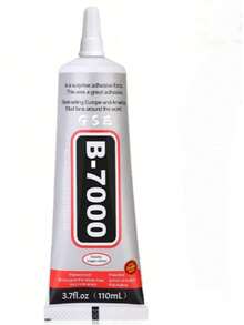 Adhesivo multiusos B-7000, de alta resistencia con punta aplicadora de precisión, pegamento en pasta B7000 de 110ml/3.7oz, apto para pedrería, ropa, tela, joyería, teléfonos, tabletas, madera, goma,