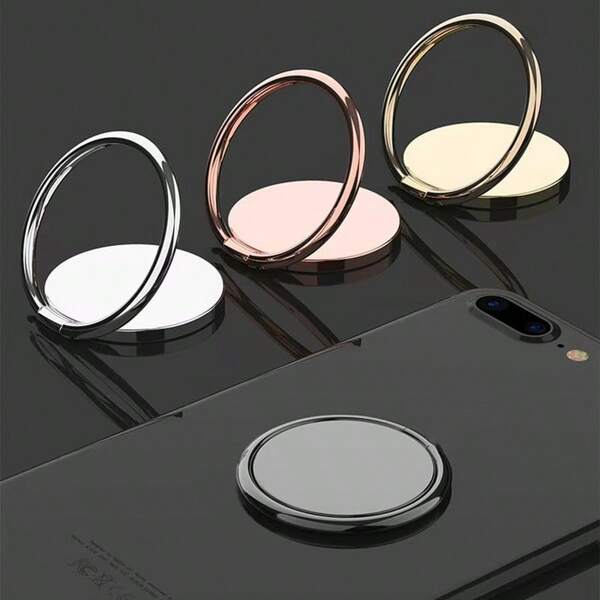 1pc 360° Rotatable Circular Magnetic Metal Ring Holder Stand Compatible With IPhone, Android Phone, Gift For Birthday, Family, Friends Phone Ring Holder Phone Grip Phone Holder