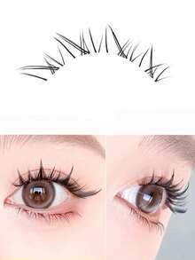 10 szt./zestaw sztucznych rzęs Midsummer Night, niewidoczne, naturalne rzęsy bez makijażu, niezbędne na co dzień dla puszystych dziewczyn (losowa dolna karta)