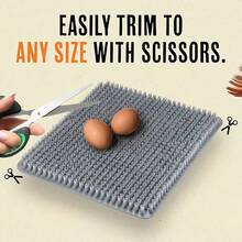 1/6/10pcs 13x11 Inch Premium PE Chicken Nest Box Mats, Durable Waterproof Scratch-Resistant Coop Bedding, Black Gray Orange Green Washable Reusable Nesting Pads With Ventilated Design & Egg Retention Grid, Odorless Easy-Clean Chicken Cop Accessories For Poultry Farms, Spring Cleaning Essentials For Hen House Reptile Habitats Garden Lawn Decoration - View 6