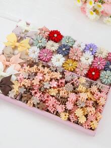 875件/套女童蝴蝶夹咖啡色刘海发夹幼儿发夹休闲百搭适合日常使用