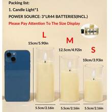 1 Peça Luz de Vela LED sem Chama com Formato de Copo e Baterias, Luz de Vela Eletrônica para Decoração Doméstica, Ideal para Decoração de Casamento, Decoração de Mesa de Jantar, Aniversário, Festa, Decoração do Dia dos Namorados, Vela Acendedora, Vela Elétrica, Jantar à Luz de Vela, Velas para Desejos, Decoração de Natal com Luz de Vela