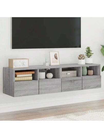 VidaXL TV Wand Units Pcs 60x30x30 Cm Processed Wood Grijs Sonoma Oak