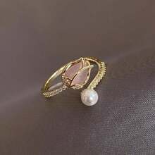 Golden Tulip Bud-Shaped Ladies' Accessory - Exquisite & Distinctive Golden Tulip Bud Design, Specifically Designed For Women, Enhances Temperament When Worn, Super Timeless For Daily Matching​ - 1 miếng - Xem 1