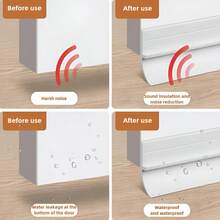 1pc Durable PVC Door Bottom Seal Strip - Self-Adhesive Upgraded Thicker Rubber Dust-Proof Seal, Soundproof, Easy To Install, Polished Surface - Suitable For Bathroom And Room Doors, Soundproof Strip | Smooth Door Seal | PVC Structure - Multicolor - View 10