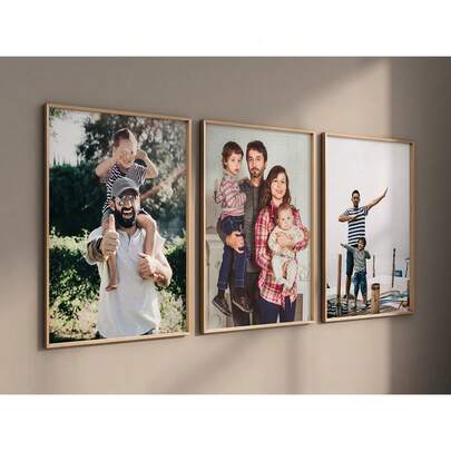 3 carteles personalizados con fotos, impresión de fotos personalizada, carteles de fotos, arte de pared de fotos familiares, impresión de carteles personalizada, carteles de boda, texto grande