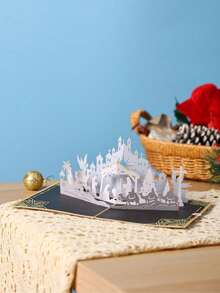 1pc Classic 3D Nativity Card (Including 1 Envelope + 1 Handwritten Card + 1 3D Greeting Card), Congratulations Card, Surprise Gift For Friends, Gift For Family, Suitable For Important Festivals