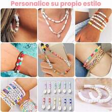 17000 Cuentas para Pulseras, kit para Hacer Pulseras Cuentas Pulseras, Kit de Cuentas, Letras para Pulsera Cuentas para Hacer Pulseras y Collares, Cuentas de Letras Cuentas para Bisuteria - 5000+ Piezas - Ver 3