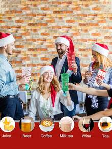 5-1 Pc 24 Oz Christmas Themed Straw Cup, Christmas Themed Water Bottle, Large Capacity Plastic Water Cup, Durable, Reusable With Straw And Lid, Festive Design, Suitable For Hot And Cold Drinks, Outdoor Activities, Parties And Holiday Decorations, Christmas Gifts, Suitable For Milk Tea, Coffee, Purified Water, Outdoor, Indoor, Christmas, New Year,Christmas Gifts, Cups