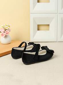 Autumn/Winter Beautiful Bow Decor Girls/Toddlers Shoes, Everyday Wear - Black - View 5