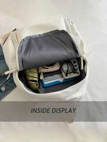 1 件返校时尚经典基本纯色背包，带笔记本电脑隔层书包，可调节肩带和宽敞的多个口袋学生包，轻便大容量休闲旅行背包，多种颜色可选，非常适合青少年/学生/毕业生，适合日常使用、外出、旅行、学校和返校