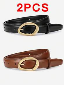 1/2/3pcs New Women's Needle Buckle Niche Korean Version Versatile Decorative Belt, Fashionable And Slimming, Paired With Jeans And Women's Pants Belt