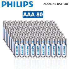 PHILIPS 80/32/24 AAA Disposable Alkaline Batteries 1.5V Durable And Suitable For Keyboards, Wireless Mice, Drones, Alarm Clocks, Doorbells, Remote Controls, Razors, Car Keys [Disposable Batteries Are Not Rechargeable]