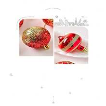 16 قطعة زينة كرات عيد الميلاد لشجرة عيد الميلاد، كرات زينة لا تنكسر معلقة على شجرة عيد الميلاد، كرات بلاستيكية بالجملة لزينة شجرة العطلات، مع سلسلة معلقة، مناسبة لشجرة عيد الميلاد وحفلات عيد الميلاد وديكور المنزل، (أحمر - ذهبي وردي - أبيض)