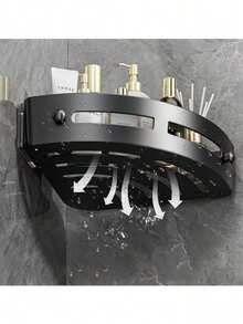 1/2 piezas Estante de ducha triangular y organizador de baño, material de plástico, estante de almacenamiento sin perforación - Organización del hogar y accesorios de almacenamiento de baño