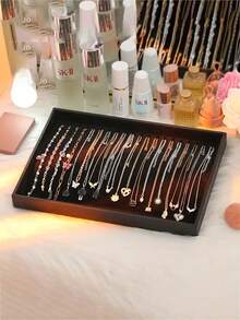 1 件天鹅绒珠宝展示托盘、天鹅绒项链珠宝展示托盘、20 个挂钩珠宝展示托盘、情人节、母亲节、结婚周年纪念日的优雅礼品盒 - 家居珠宝收纳和送礼、整洁的卷式设计、珠宝盒托盘、圣诞节礼物、万圣节礼物、返校必备品、返校礼物