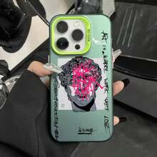 Funda de plata electrochapada con graffiti gran arte estético David Mona Lisa para 17 15 14 13 12 11 16 Pro Max Plus funda creativa artística carcasa protectora moderna mate - 3 - Ver 11