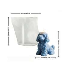 3D Golden Retriever, Teddy Dog Shaped Silicone Candle Mold, Poodle, Labrador Realistic Small Dog Aroma Diffuser Ornament Mold, Resin Crafts Fragrance Stone DIY Pet Handmade Gift Silicone Mold