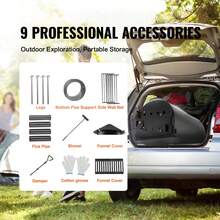 Portable Wood Stove Camping Hot Tent BBQ Stove 118 In For Outdoor W/ Pipes