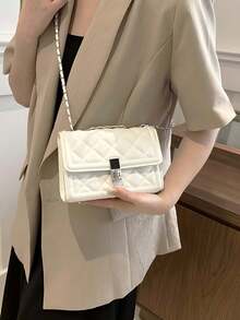 『US-Based Shipping』Quilted Crossbody Bags For Women - PU Leather Leather Cute Small Purse With Chain Strap, InsHandBag,Fashion Solid Color Quilted Square Chain Shoulder Bag, Multi-Functional Flap Banquet Bag, New Lightweight Handbag And Wallet,Casual Cell Phone Coin Purse, Diamond Lattice Chain Crossbody Bag, Simple Shoulder Small Square Bag, Women's Shoulder Bag,Designer Handbags,Carteras De Mujer Elegantes,Bolsos Para Mujer,Purses For Women,Carteras Para Mujer,Hand Bags For Women,Bolsa De Mujer,Carteras De Mujer,Luxury Bag,Designer Bag,Y2k Purse - Nhiều màu - Xem 8