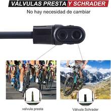 Diyife Foot Pump 42CM, 3 en 1 Bomba de Bicicleta, Presta y Schrader 2 en 1 Reversibles, Aguja de Bola Multifunción Boquilla de Lancha, Bomba de Aire 160PSI para Bicicleta,Bolas - 1 - Ver 5