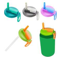 4pcs Soda Can Lids With Straws, Can Lids - Multicolor - View 1