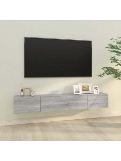 VidaXL TV Wand Units Pcs 100x30x30 Cm Wood Grijs Sonoma Oak