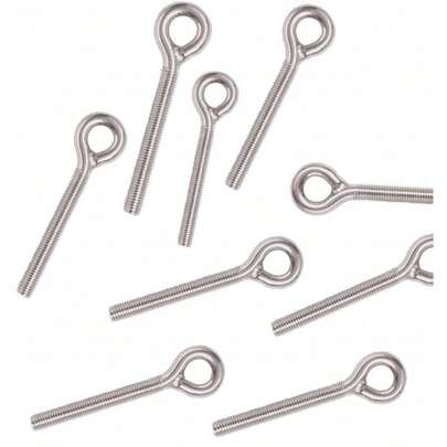 Tornillo de ojo M4 de acero inoxidable 304, 10 piezas – rosca métrica