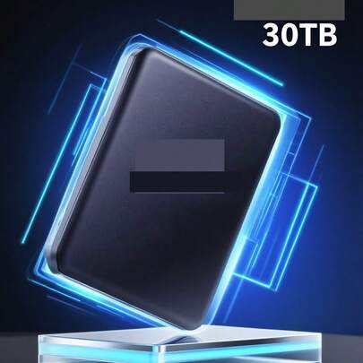 Supports 30TB Capacity Square Hard Drive Portable Solid-State Drive USB Data Storage External Portable Hard Drive Box