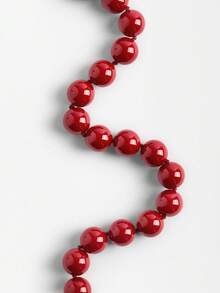 1 pieza Collar de cuentas de plástico acrílico con nudos de estilo bohemio y diseño geométrico redondo, joyería hecha a mano, versátil