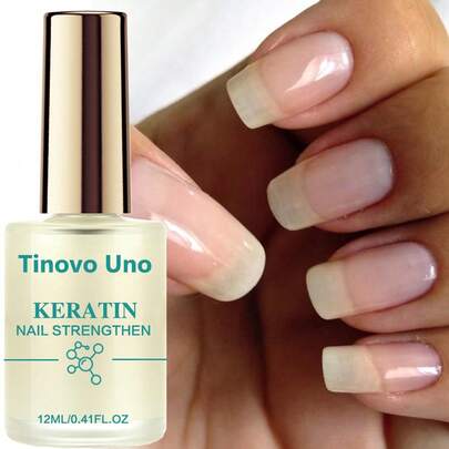 Tinovo Uno Endurecedor de uñas en esquina 12ml, adecuado para uñas irregulares con fototerapia, mejora la fuerza de las uñas y engrosa las uñas delgadas y blandas, secado natural, sin necesidad de lámparas