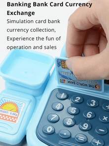 1Set Children's Supermarket Cash Register, Suitable For Girls To Play With, Can Be Used As A Playhouse Toy, Baby Toy, Multi-Functional Simulation Toy, Puzzle Toy, Christmas Gift, Easter Gift (Accessories Randomly Colored) - Multicolor - View 9