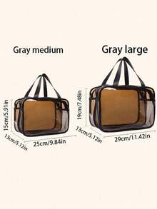 1 túi đựng đồ trang điểm, túi mỹ phẩm du lịch, túi đựng cọ trang điểm, túi đựng đồ vệ sinh cá nhân, túi đựng đồ trang điểm bằng PVC trong suốt, túi đựng đồ vệ sinh cá nhân cầm tay, túi đựng mỹ phẩm, túi đi biển, vật dụng cần thiết khi đi du lịch. - Nhiều màu - Xem 9