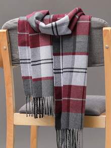 Classic Plaid Scarf, Versatile Autumn/Winter Unisex Gift, High-End Fashion Double-Sided, Warm, Neck Warmer, Blanket - Multicolor - View 12