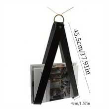 French Style Magazine Storage Bag, Sun Hat Hanger, Wall-Mounted Newspaper Rack, Minimalist Bookshelf For Wall Office Organization & Home Decor, Storage With Mail Hooks, Aesthetic Room Decoration – Includes No-Drill Hooks