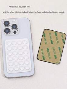 1pc Silicone Suction Cup Square Phone Case Holder With 24 Suction Cups, Silicone Hands-Free Phone Stand For Selfie And Video