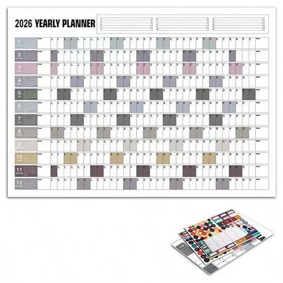 2026 Calendar, Large Calendar Kawaii To Do List Planner Target , Schedule Planner, Large Multi Month Reusable Poster