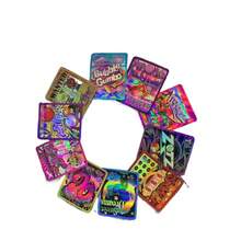 100 Pieces, Creative Mixed Pattern Laser Style, Mylar Mixed Packaging Bags, Resealable Zipper, 3D Holographic Pattern, Odor-Proof, Airtight Storage Bags, Mylar Bags, Mixed Multi-Pattern, Party Essentials