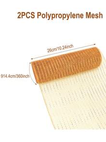 1/2Pcs Christmas Decorations 13 Types Of Net Ribbon 10 Yards Gold Polypropylene Mesh, DIY Wreath Bow Ribbon, Merry Christmas 2025 New Year Gift Wrapping Supplies Ribbon, Birthday Wedding Holiday Party Background Decorative Gauze, Christmas Tree Decoration, Wreaths, Stair Decoration Net Ribbon, Xmas Party Decor, Xmas Decor - Multicolor - View 25