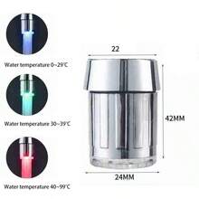 1pc Gradient LED Faucet Light, Color Changing Water Stream, Plastic Material, Fixed LED Tap For Kitchen & Bathroom Sink Ideal For Christmas, New Year Decoration, Valentine'S Gift