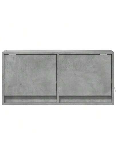 VidaXL TV Wand Unit LED Lighting 80x31x35 Cm Concrete Grijs view 6