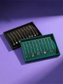 1 件天鹅绒珠宝展示托盘、天鹅绒项链珠宝展示托盘、20 个挂钩珠宝展示托盘、情人节、母亲节、结婚周年纪念日的优雅礼品盒 - 家居珠宝收纳和送礼、整洁的卷式设计、珠宝盒托盘、圣诞节礼物、万圣节礼物、返校必备品、返校礼物