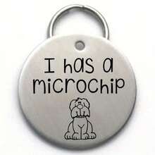 1 Piece, Silver Round Pet ID Tag - I Have A Microchip - Cute Stainless Steel Engraved Metal Dog Tag (Event & Party Supplies) - Giá trị biến thể - Xem 5