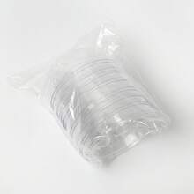 1个/5个/10个装 情人节创意透明心形/圆形装饰球，塑料透明装饰球，可填充装饰球，悬挂式塑料透明装饰球，DIY手工，派对，婚礼装饰球，商场节日创意圣诞球，亚克力圆形装饰球，圣诞球 - 彩色 - 查看 3