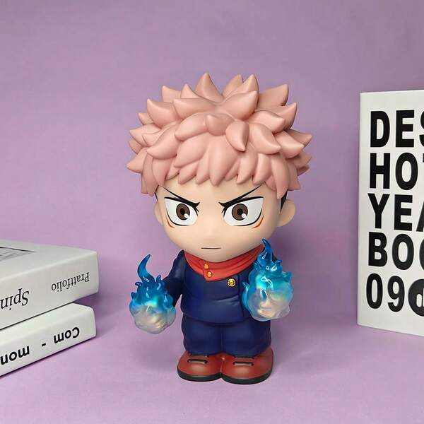 Crunchyroll 1 PIEZA Jujutsu Kaisen Yuji Itadori Megumi Figura Oficial Banco Exquisita Artesanía Diseño Creativo Alcancía Periféricos de Anime Boutique Coleccionables
