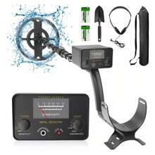 Detector de Metales Impermeable con Auriculares 2 Modos Buscador de Oro para Pantanos de Hierba Detector de metales profesional de alta precisión para adultos con bobina de 8 pulgadas - Sensibilidad ajustable y control de discriminación, alimentado por batería, ideal para la búsqueda de oro, monedas y tesoros - 14+ (pilas incluidas) - Negro - Ver 1