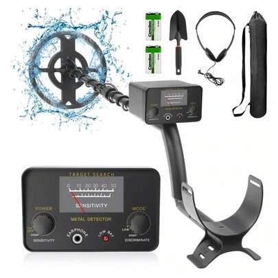 Detector de Metales Impermeable con Auriculares 2 Modos Buscador de Oro para Pantanos de Hierba Detector de metales profesional de alta precisión para adultos con bobina de 8 pulgadas - Sensibilidad ajustable y control de discriminación, alimentado por batería, ideal para la búsqueda de oro, monedas y tesoros - 14+ (pilas incluidas)