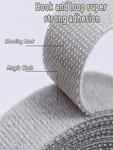 1 Rolle solider Saugnapf-Gurt, 5 Meter lang, geeignet zum Befestigen von Datenkabeln, passend für Familien mit Schulanfang. Grauer tragbarer Kabelorganizer, Datenkabel-Aufbewahrungswerkzeug, Klettband-Gurt, Kabelorganizer, für den täglichen Hausgebrauch.