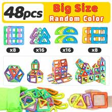 Big Size Magnetic Building Blocks - STEM Toys Construction Set With DIY Magnets, Learning Educational Magnet Toys, Random Colors For Birthday Gift - Nhiều màu - Xem 11